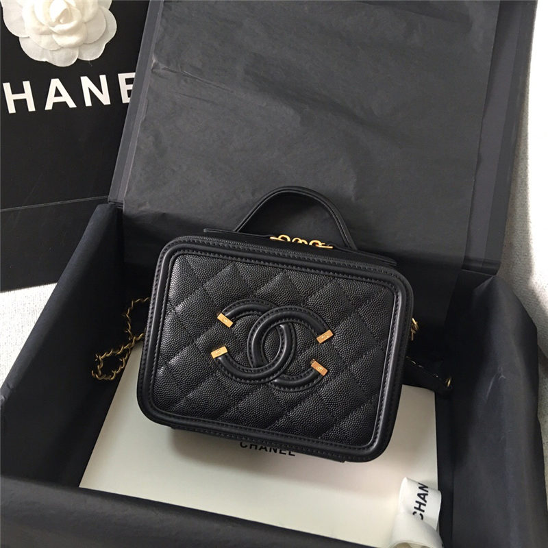 Chanel/香奈儿 菱格纹双C相机包单肩女包手提包小号化妆包斜跨包