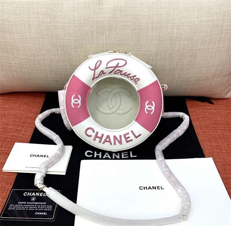 Chanel/香奈儿19早春新款救生圈小圆包链条包 AS0209