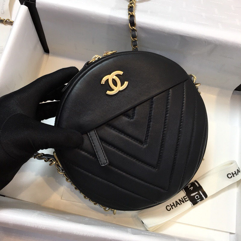 Chanel/香奈儿 双c圆饼形 单肩斜跨手提链条女包