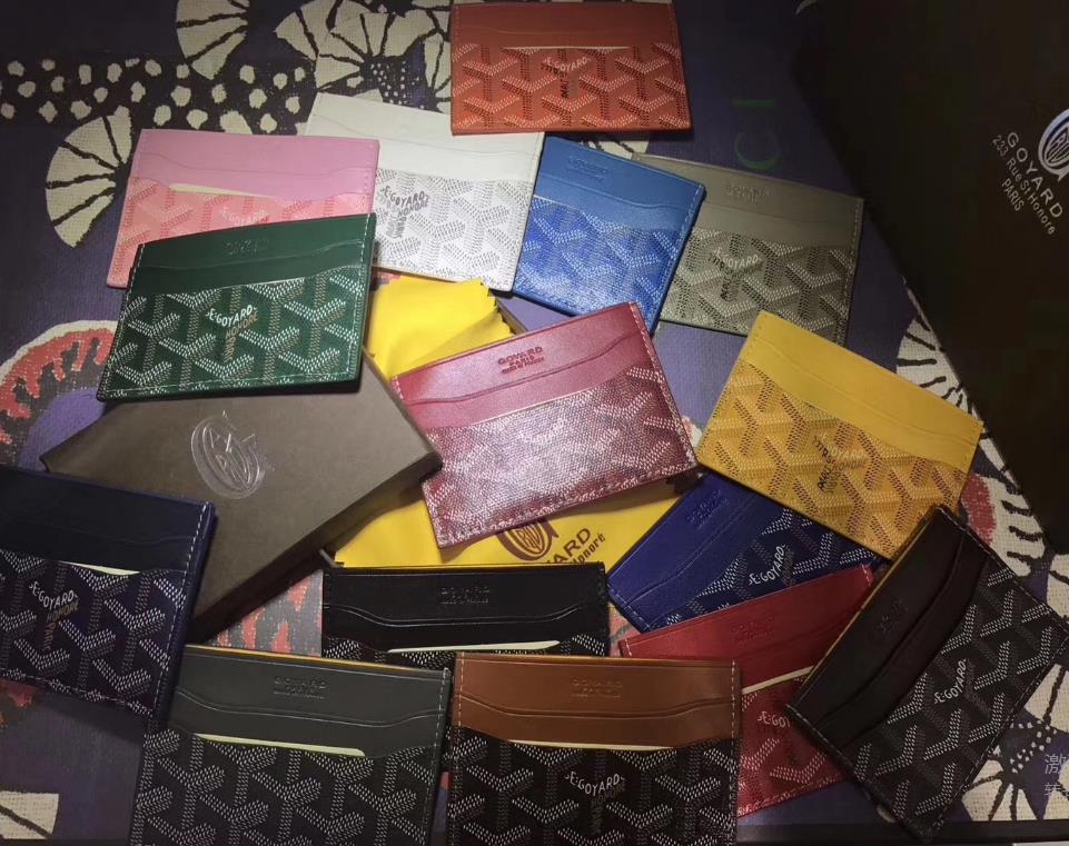 goyard card holders many colors