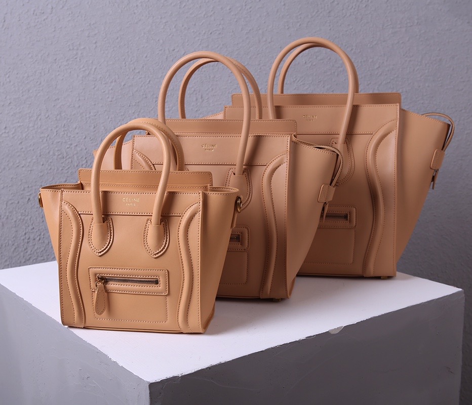 celine LUGGAGE MICRO nano mini real genuine leather handbag. small20cm, medium26cm, large30cm