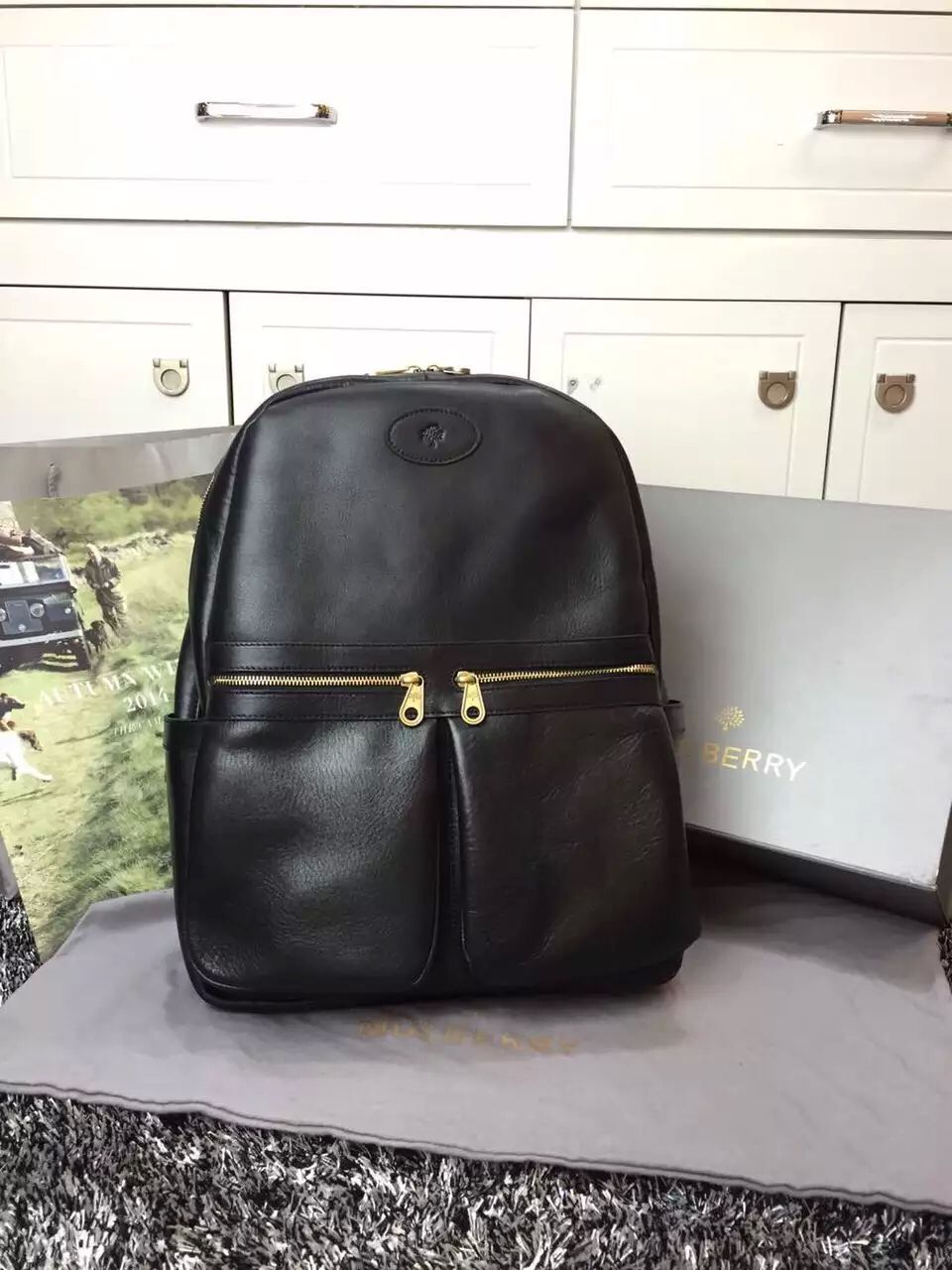 MULBERRY backpack  H44XW35XD22CM BROWN BLACK
