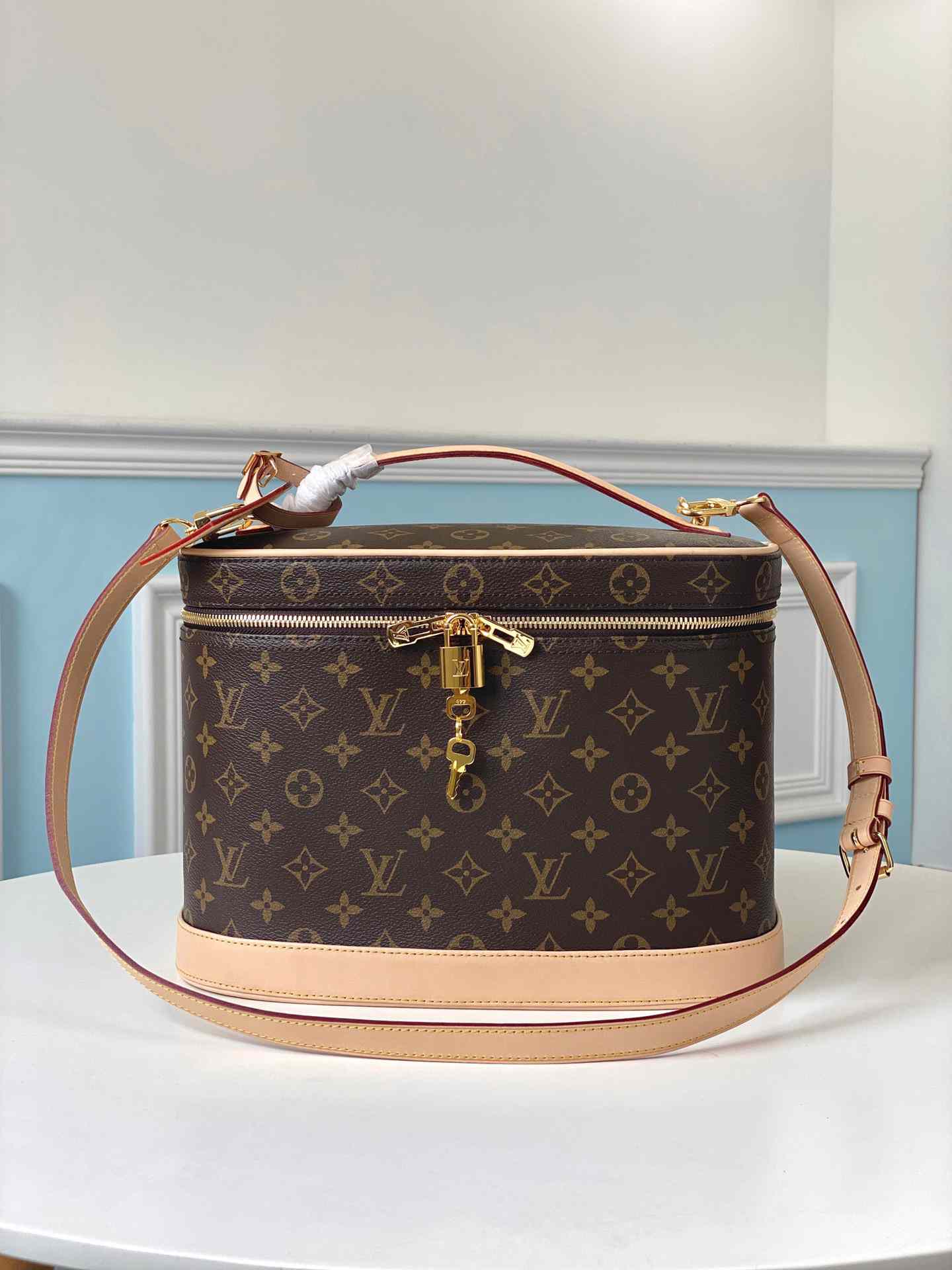 womens big NICE travel cosmetic box M47280 case bag tote makeup purse CROSS body handbag luxury 31X21X20cm