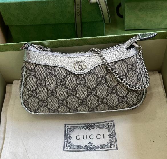 GUCCl GG Supreme CANVAS  Ophidia 764960 10X19X3cm 20250524