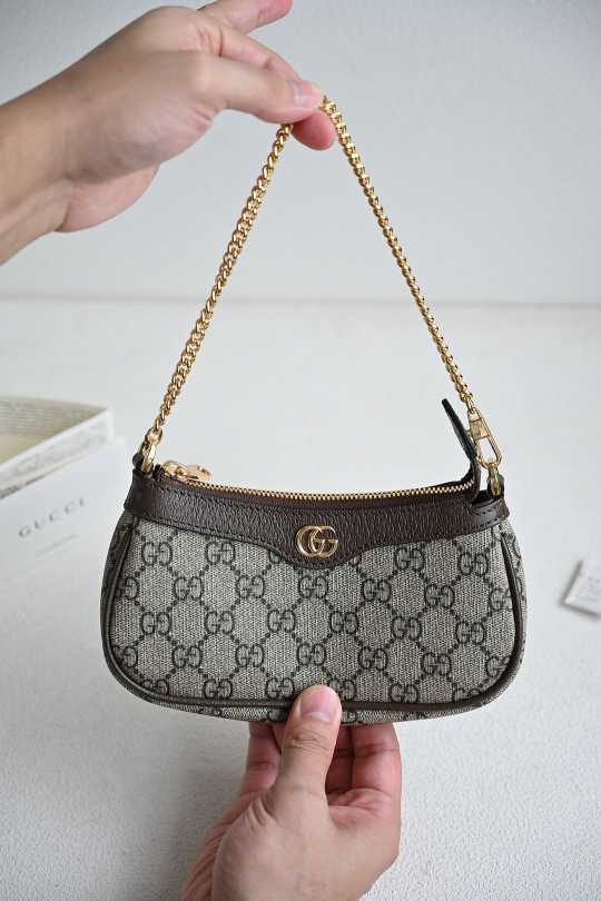 GUCCl GG Supreme CANVAS  Ophidia 764960 10X19X3cm 20250524