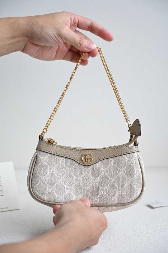 GUCCl GG Supreme CANVAS  Ophidia 764960 10X19X3cm 20250524