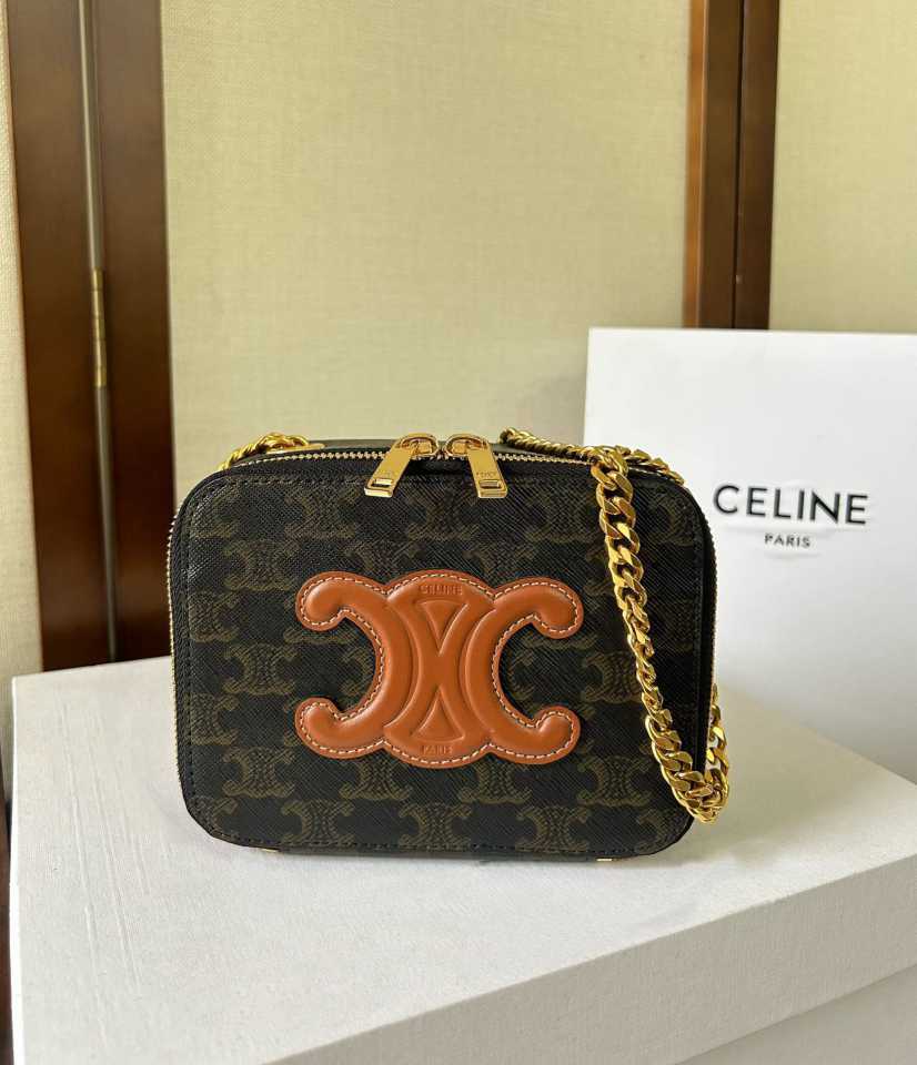 CeIine new handbag 250527 Box On Chain  101052 16 X 12 X 7CM